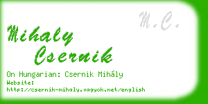 mihaly csernik business card